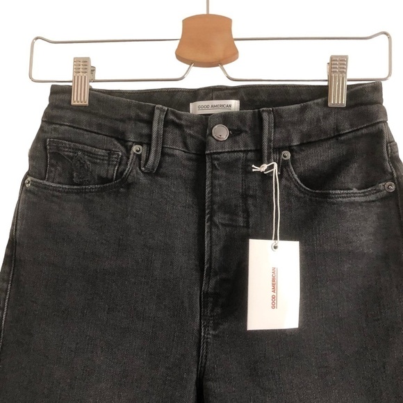 Good American Good Classic Jeans Black 114 Size 2 - Picture 3 of 12